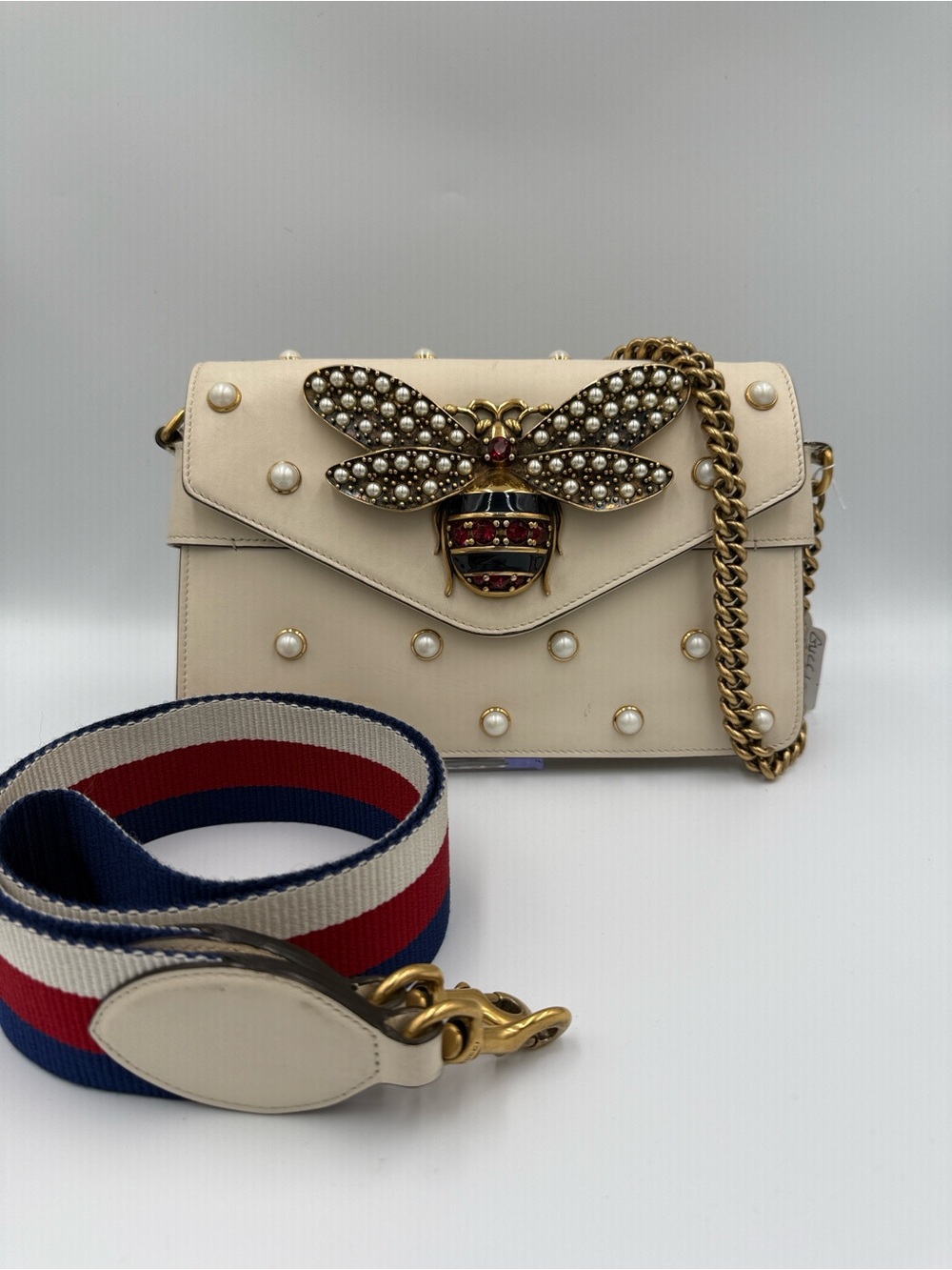 Gucci Queen Margaret Leather Shoulder Bag